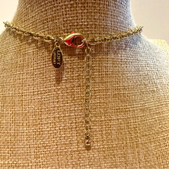 Loft Necklace - Alternating gold tone & faux tortoise links - Picture 12 of 14